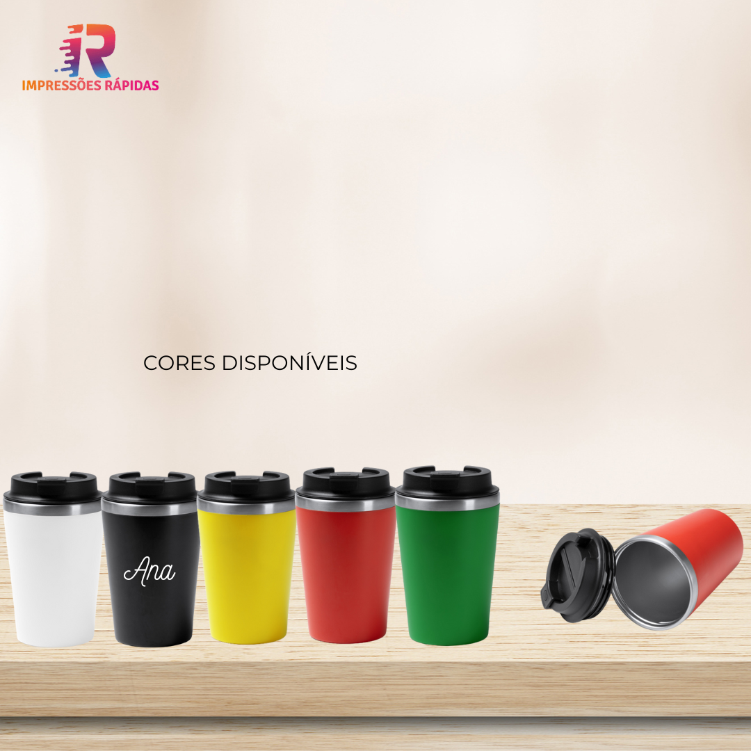 Copo de parede dupla com interior em aço inoxidável