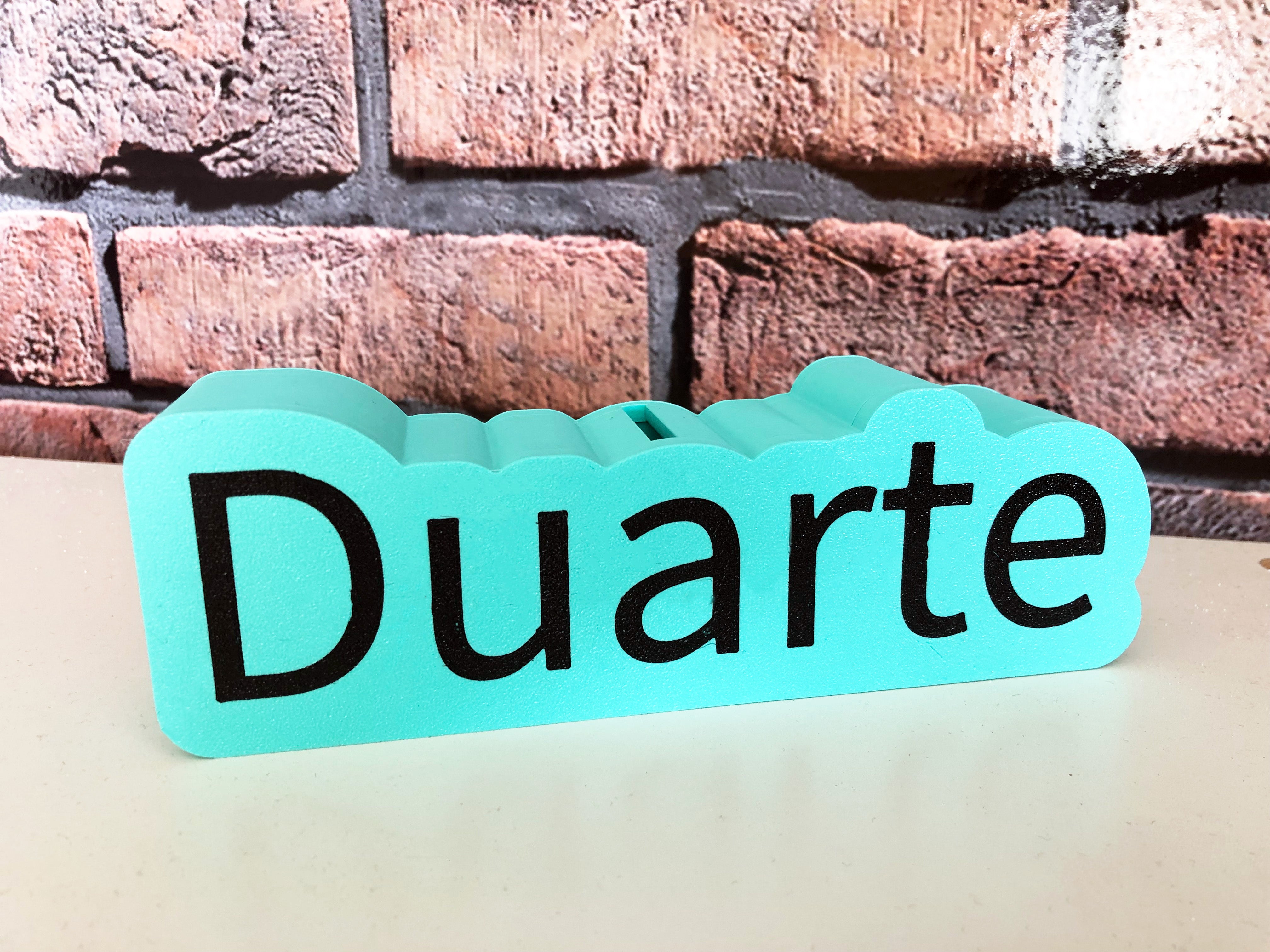 Personalize your piggy bank with a 3D name.