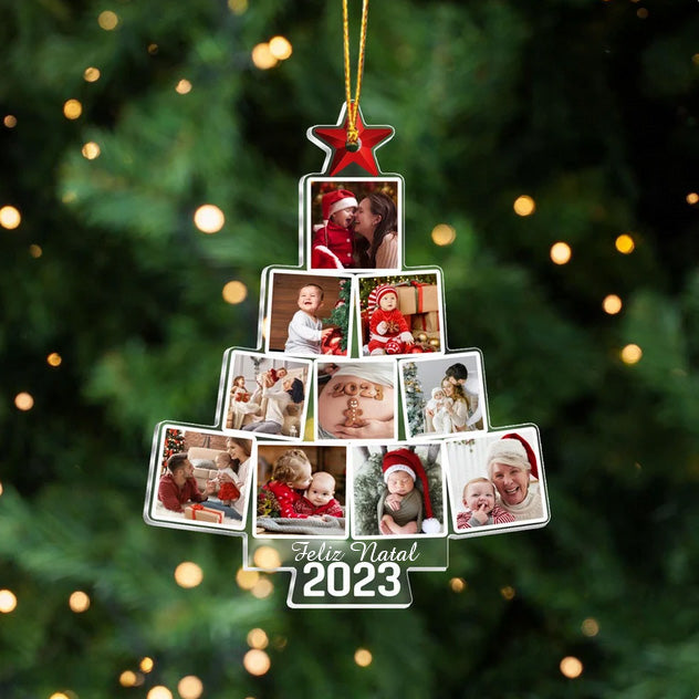 Personalize com Foto em família para decorar sua árvore de natal - Acrílico