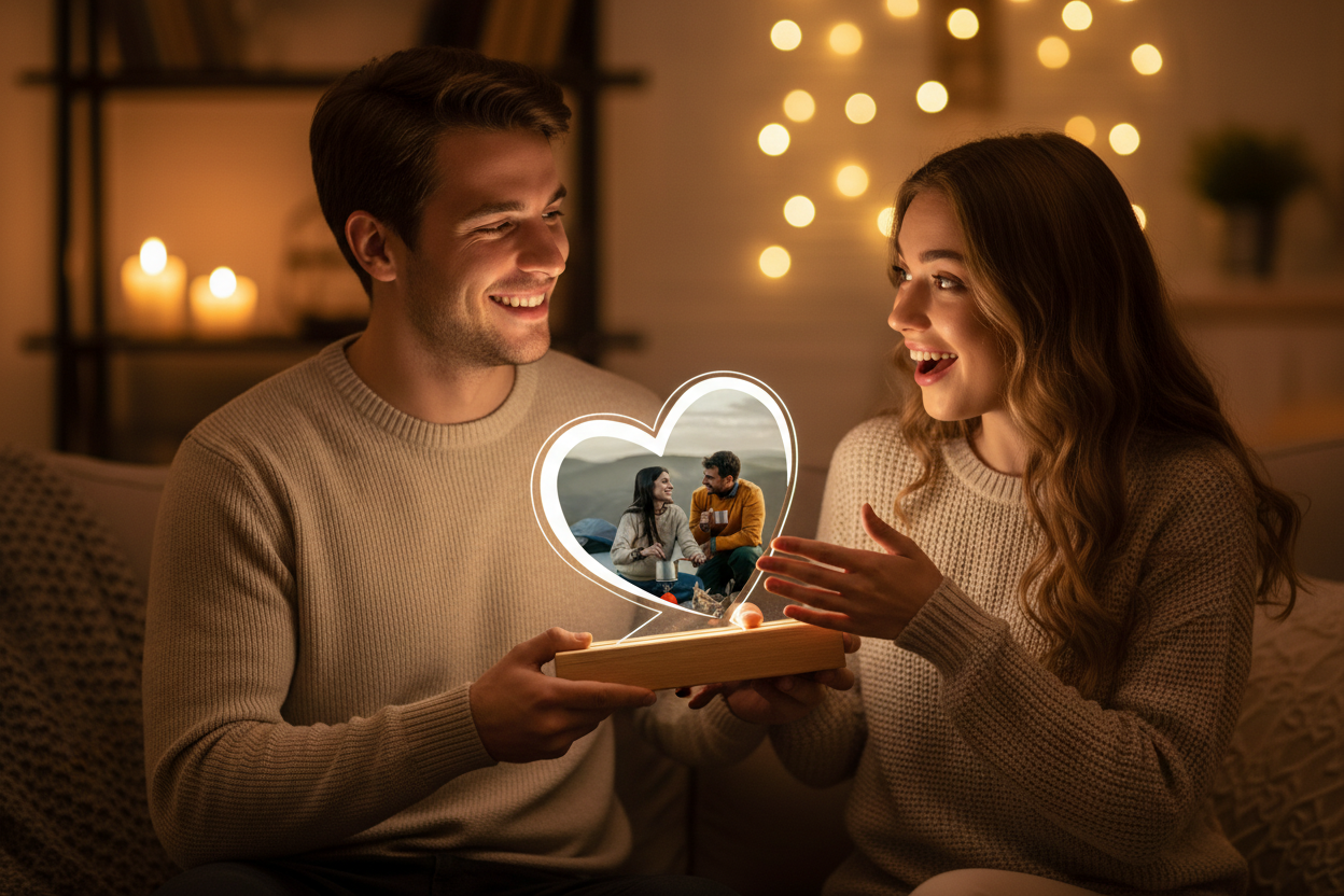 Banner hiper-realista com moldura LED