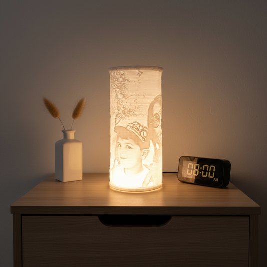 Candeeiro 3D Lifestyle - Quarto Minimalista