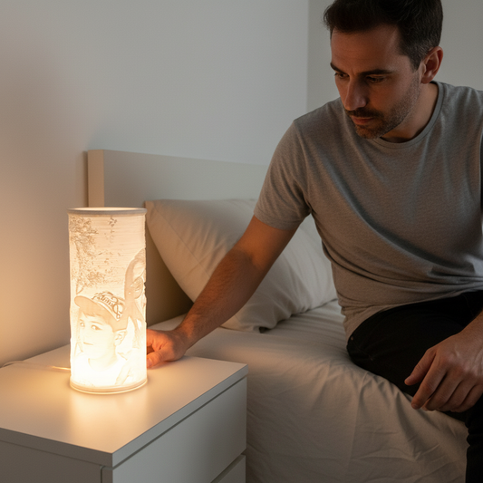 Candeeiro personalizado - foto UGC estilo smartphone