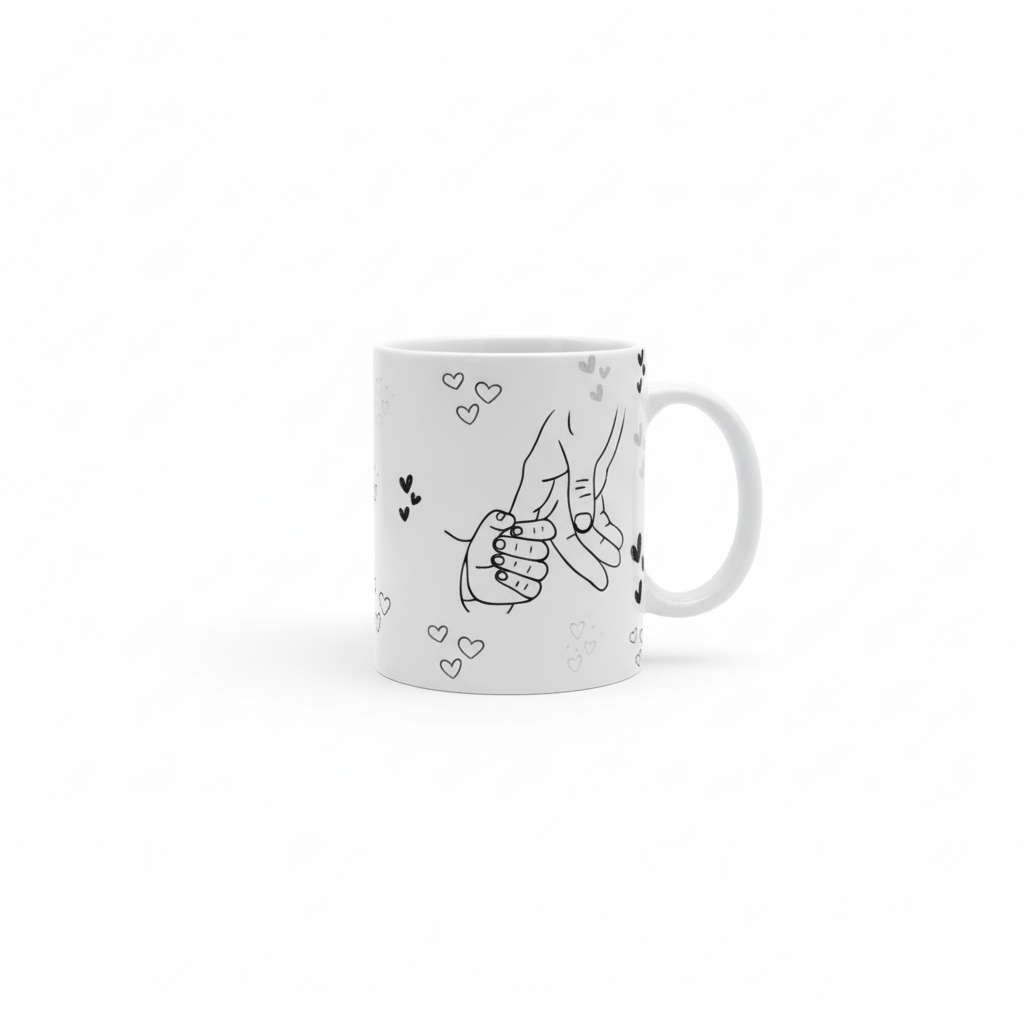 Caneca Dia do Pai - Packshot Mãos