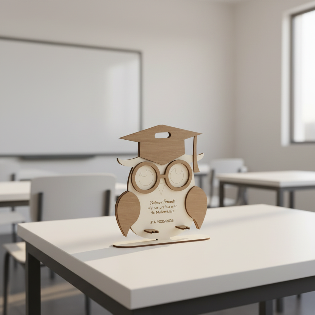 Coruja MDF - Sala moderna com quadro branco