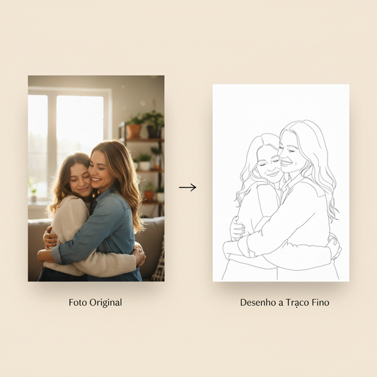 Criativo Foto Original e Traço Fino