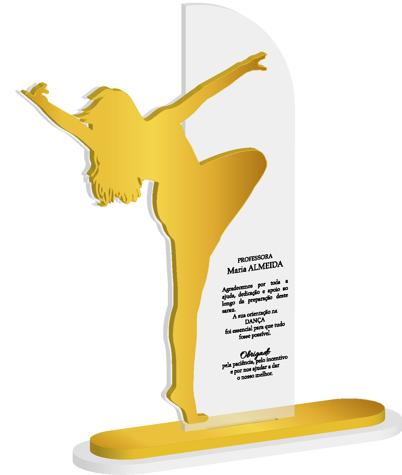 Troféu Acrílico Personalizado – Dança & Desporto