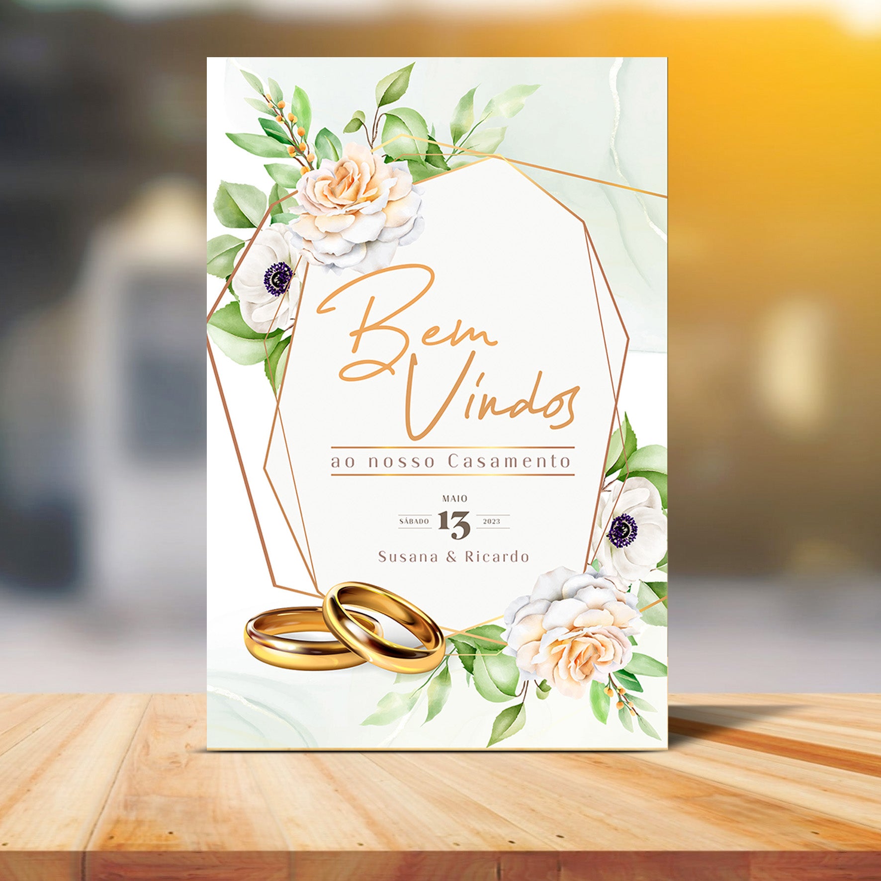 Personalized Wedding Welcome Reception Sign 40x60cm