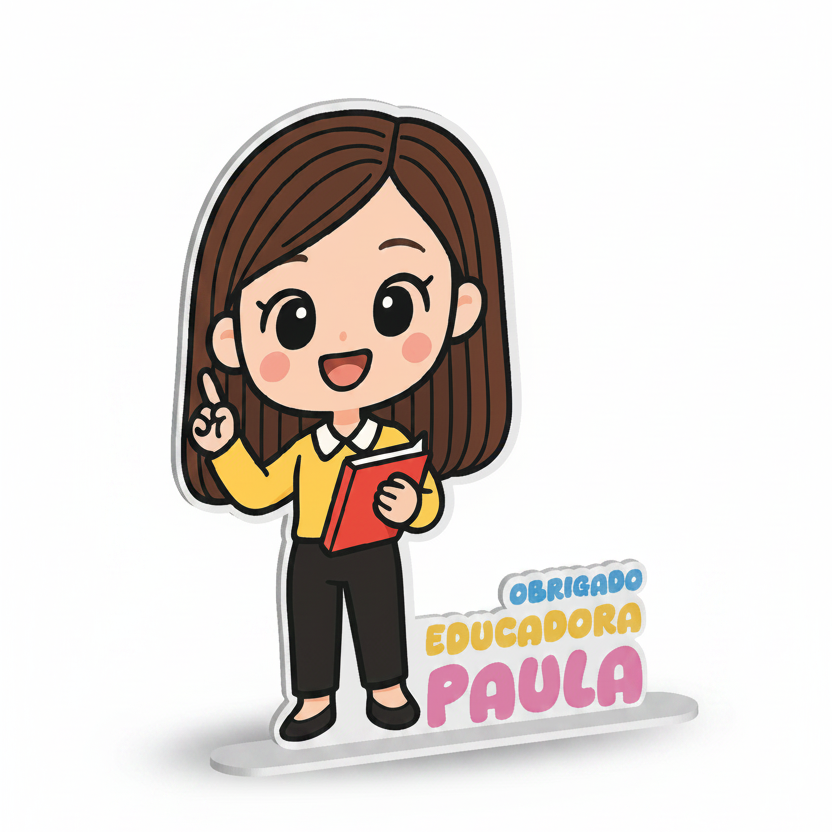 Packshot lembrança acrílico branco impressão UV educadora