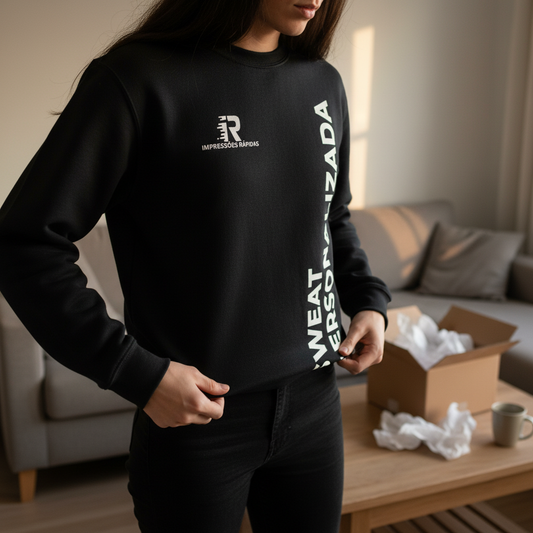 Imagem UGC pessoa a vestir sweat personalizada