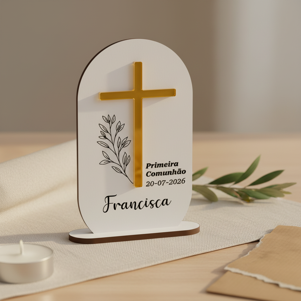 Lembrança de Batismo 10cm Fiel à Referência