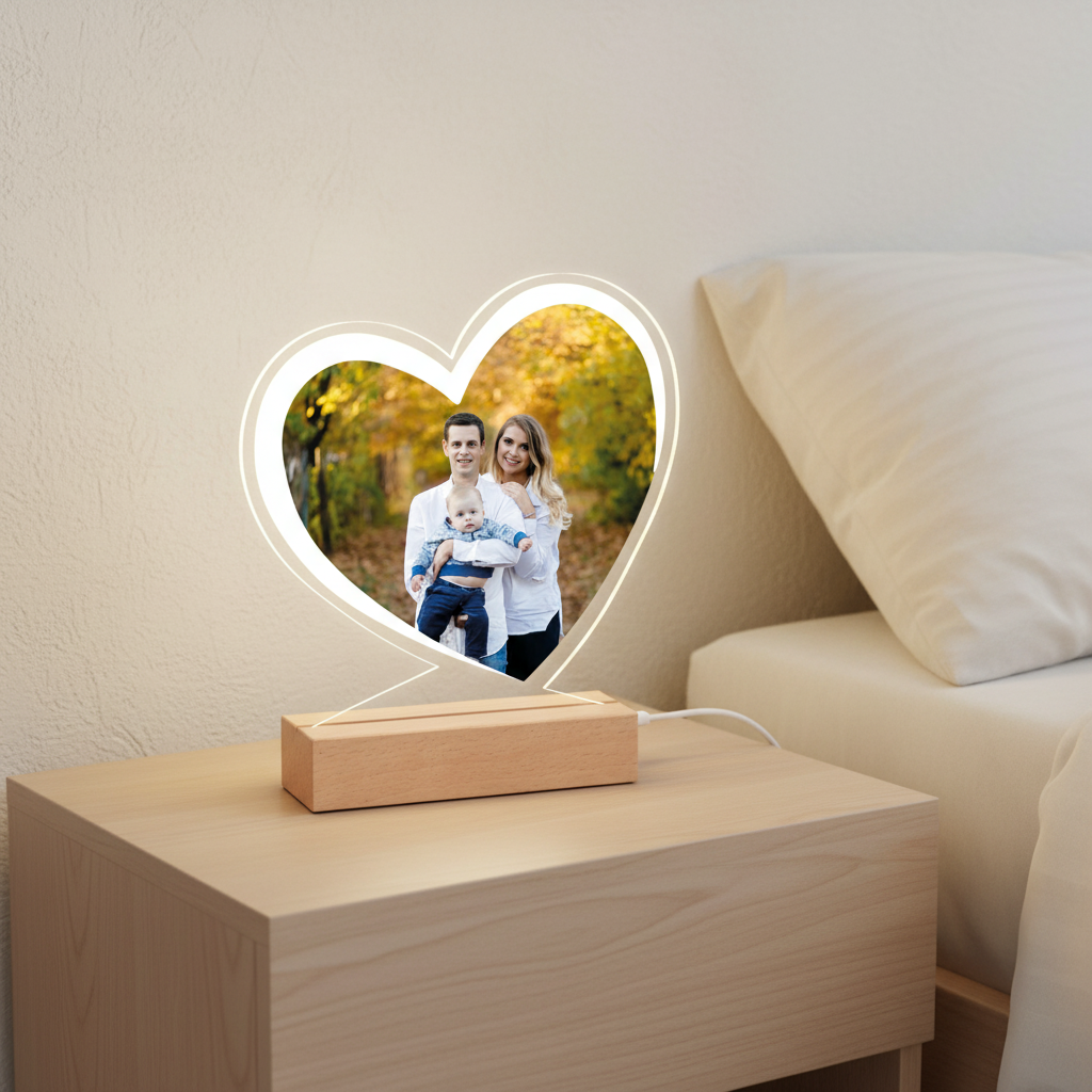 Lifestyle Acrílico Coração LED - Nova tentativa