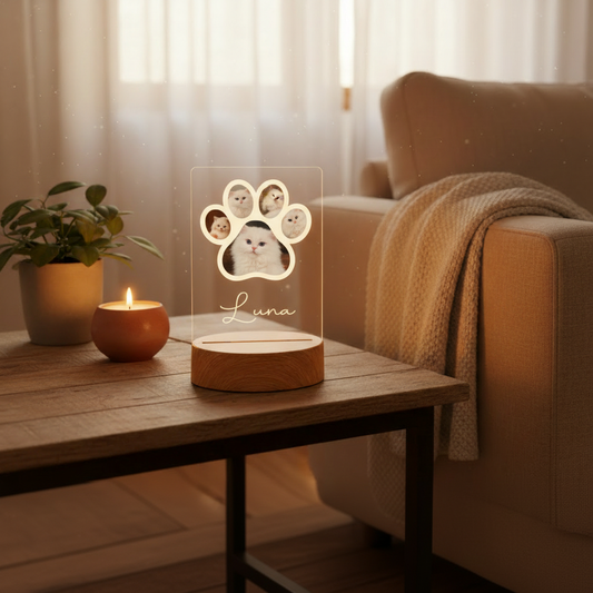 Lifestyle Placa LED Patinha - Close-up 1:1