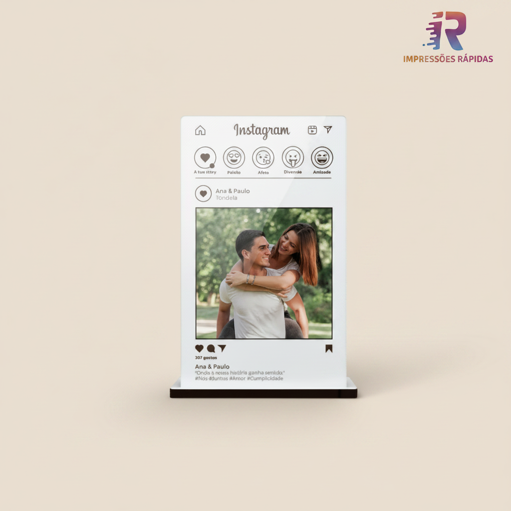 Packshot Placa Acrílica Instagram