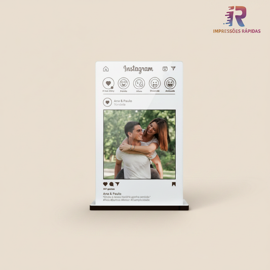 Packshot Placa Acrílica Instagram