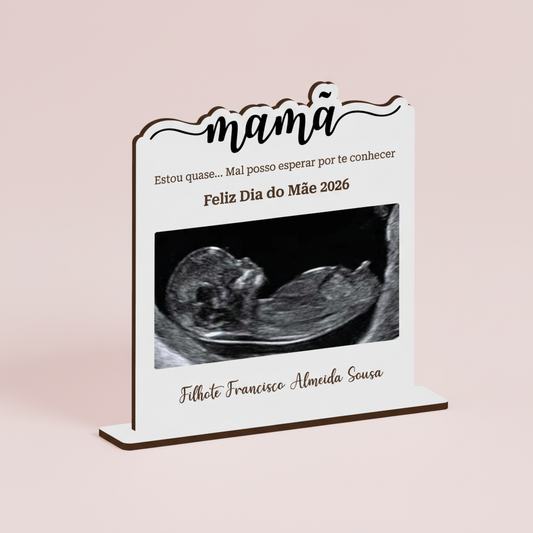 Packshot Placa Ecografia Dia da Mãe MDF - Variante