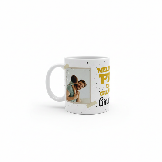 Packshot profissional Caneca Dia do Pai com fotografia