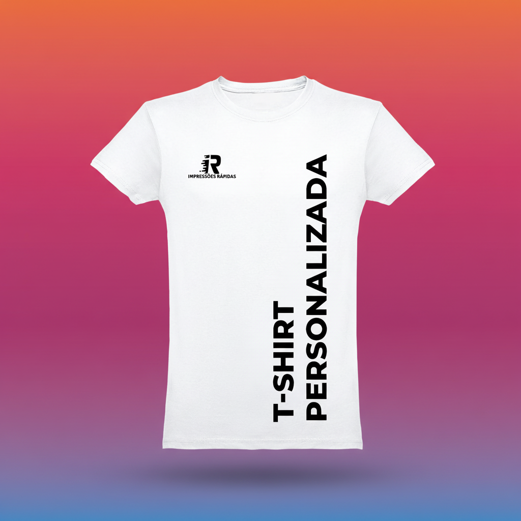 Packshot profissional de t-shirt personalizada Impressões Rápidas