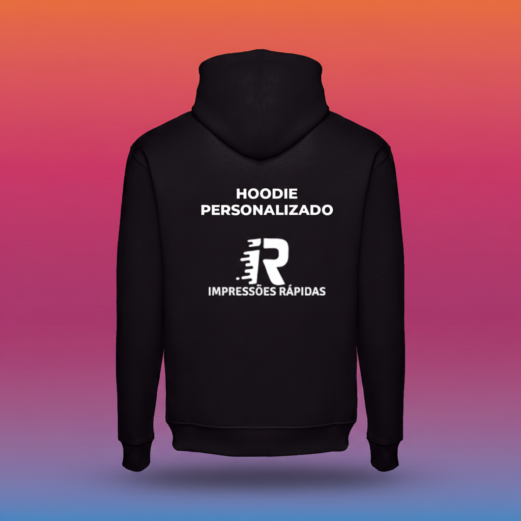 Packshot profissional hoodie vista traseira