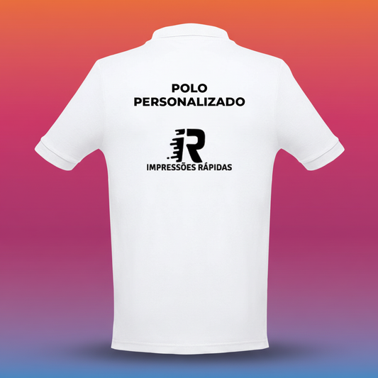 Packshot profissional polo personalizada - vista de trás