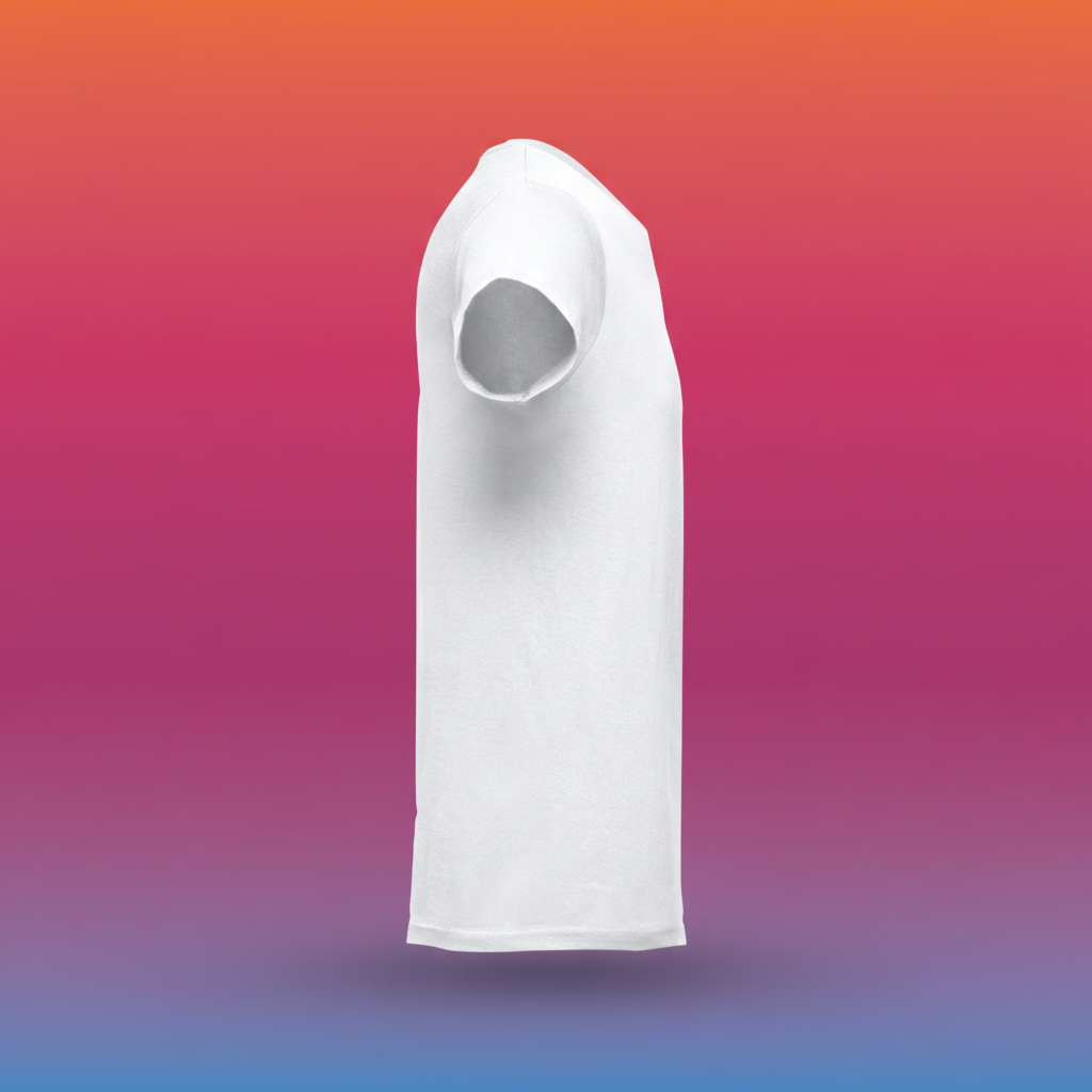 Packshot profissional - vista lateral com degradê correto