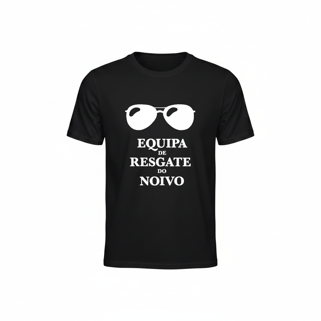 Packshot T-shirt Homem - Equipa de Resgate do Noivo