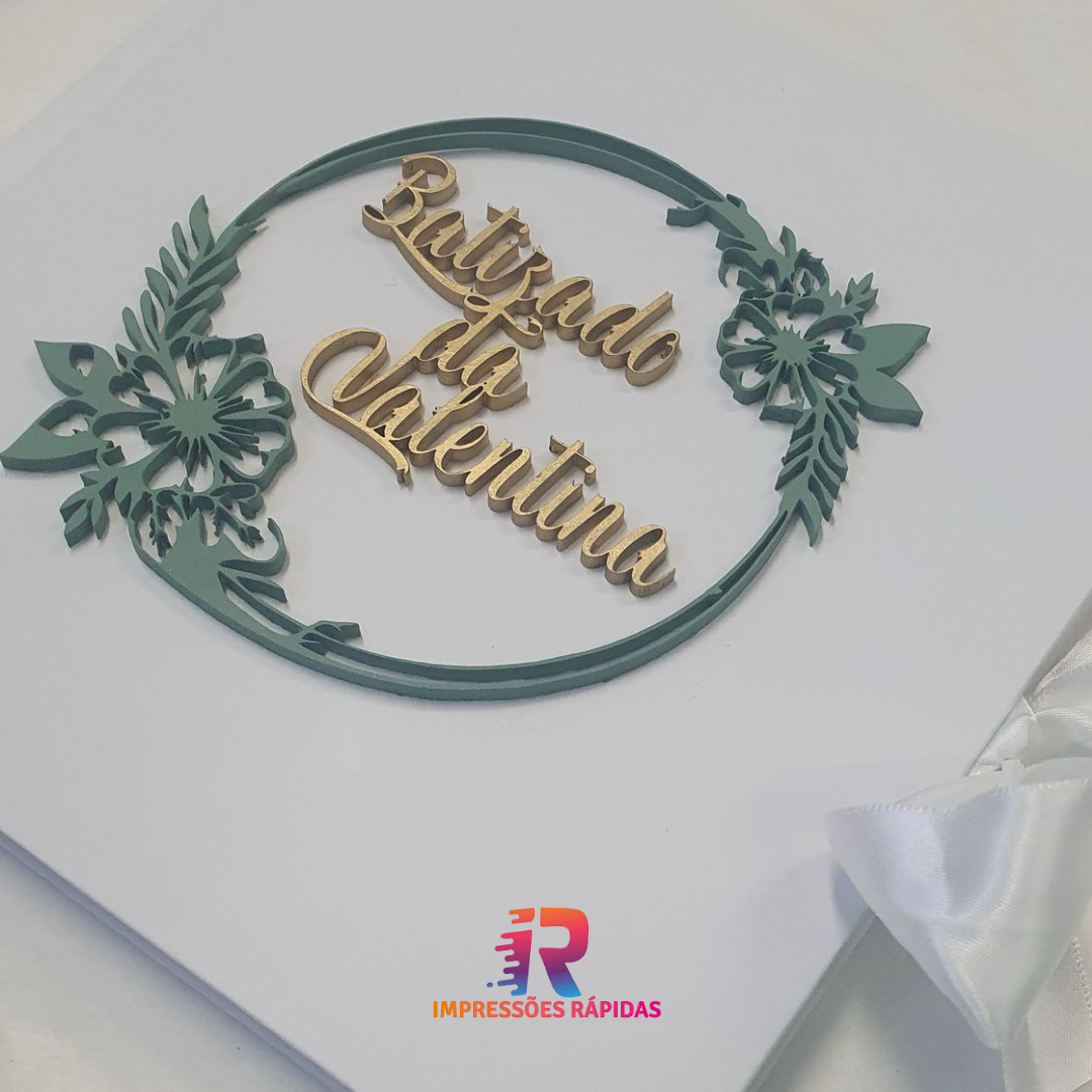 Personalized cake topper for Baptism