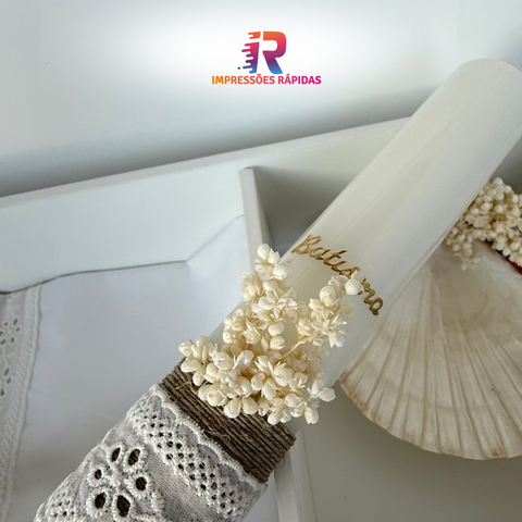 Caixa de Batismo Personalizável Minimalista 👶✨