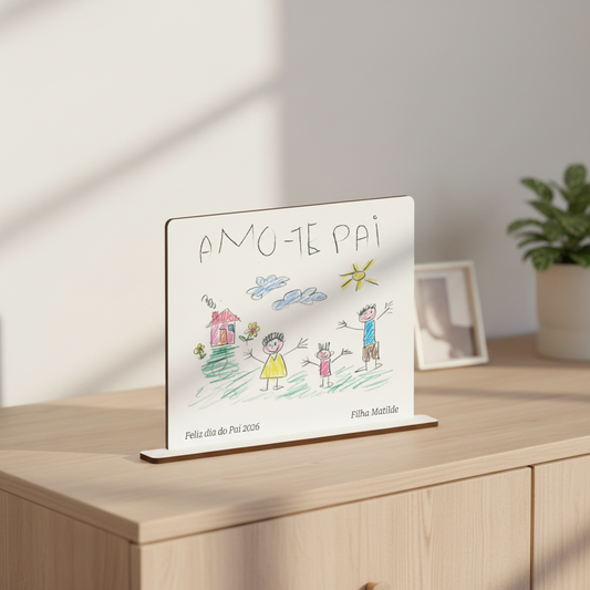 Placa Desenho Infantil - Cenário Minimalista