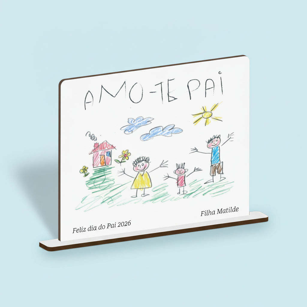 Placa Dia do Pai com Sombras Reforçadas