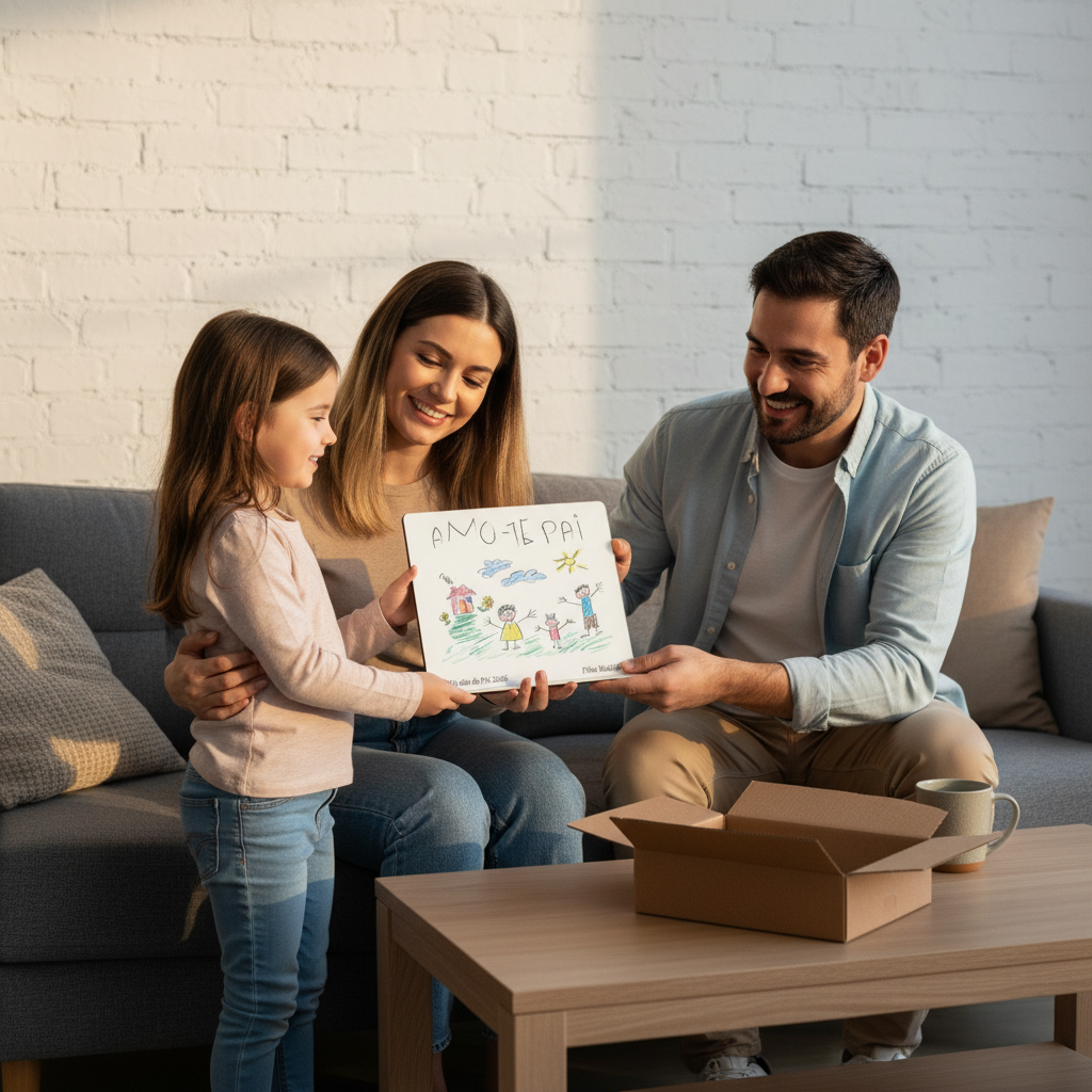 Placa Personalizada Dia do Pai - Cena Realista