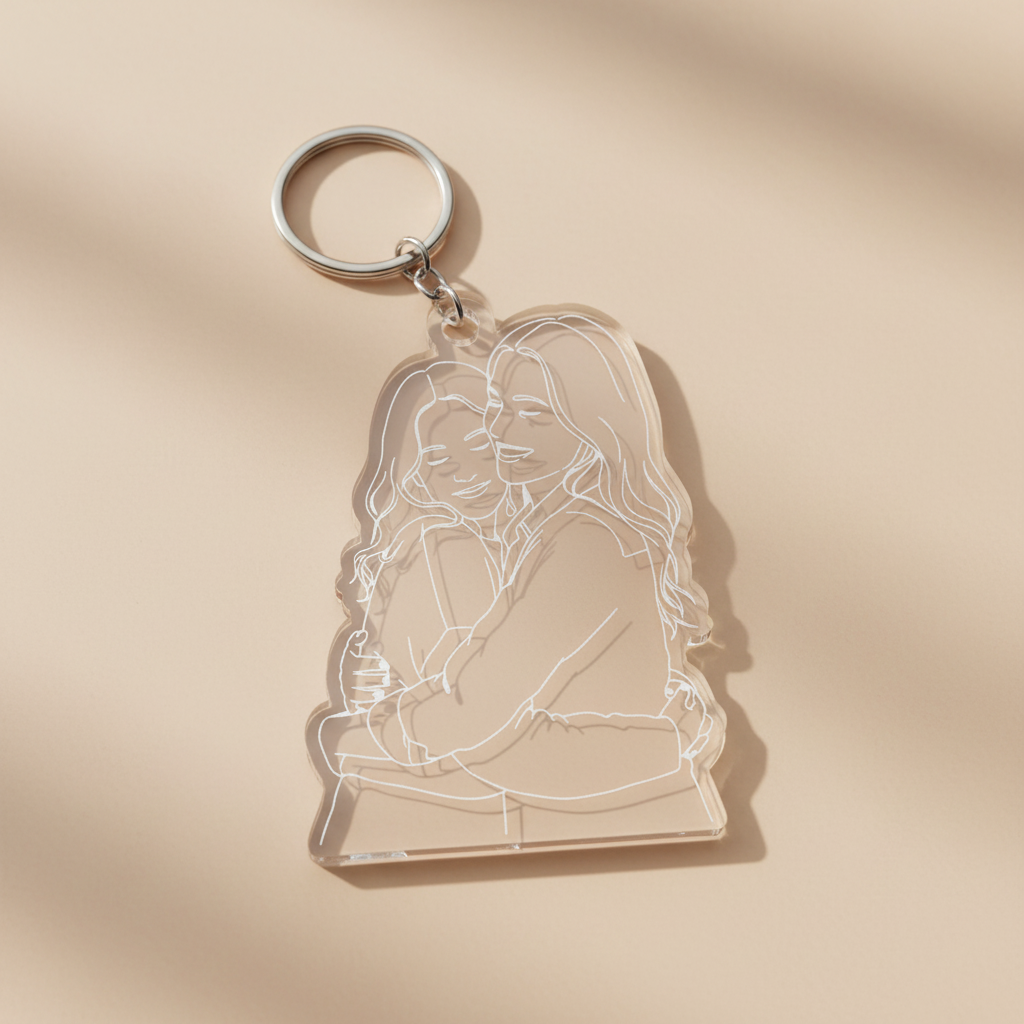 Porta-chaves acrílico - mockup realista