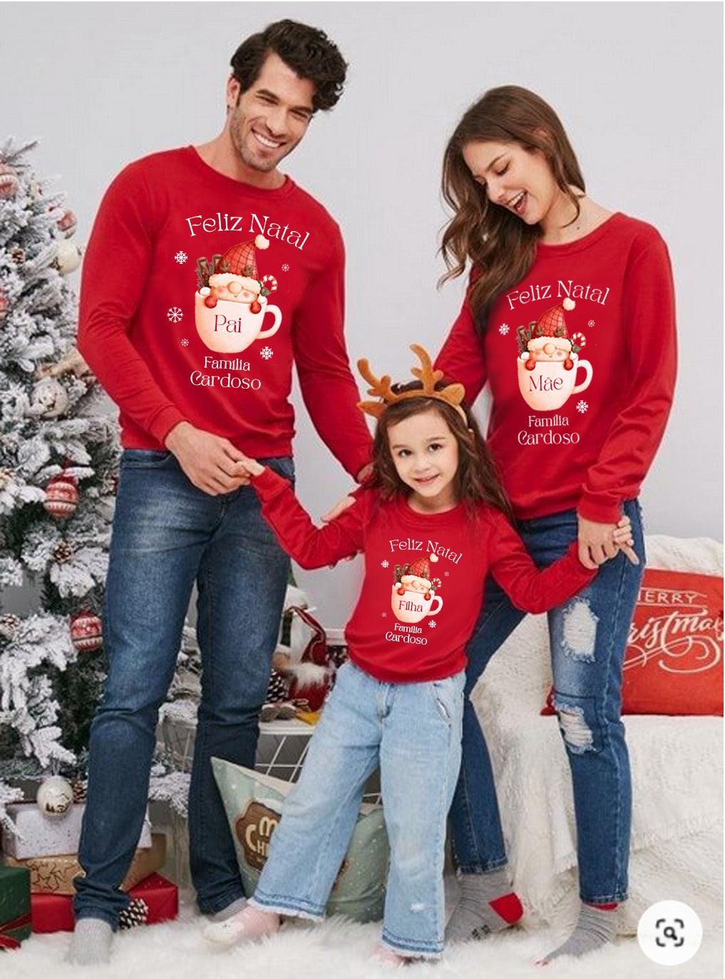 Sweat motivo de Natal para familia - Gnomo