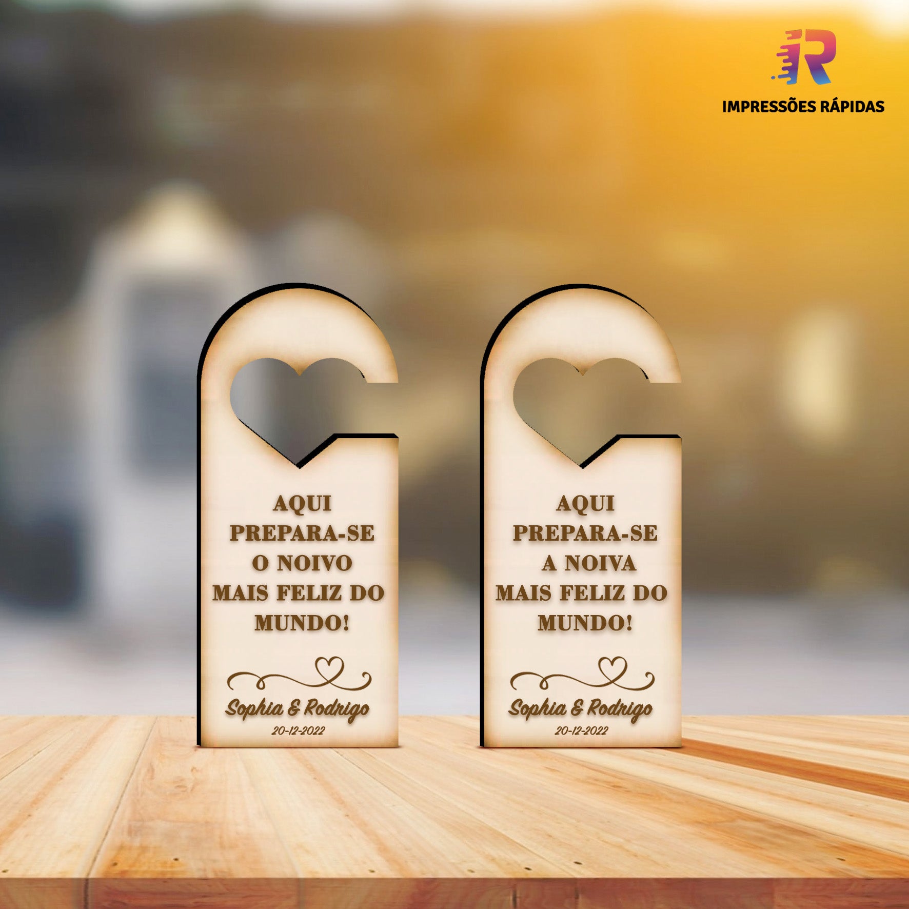 Sign for newlyweds getting ready.