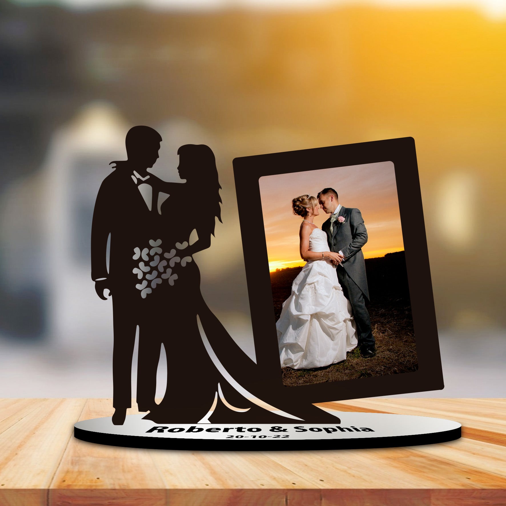 Moldura noivos com foto