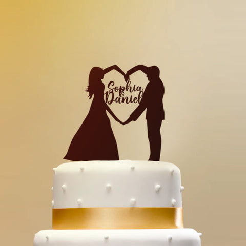 Topo de bolo - Casamento com nome dos noivos