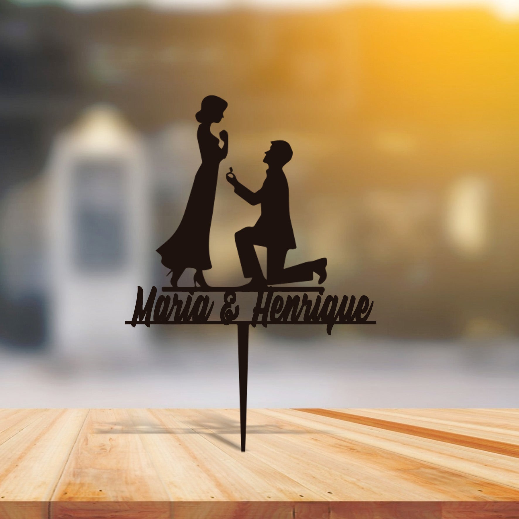 Cake topper - Wedding with the names of the bride and groom - Request